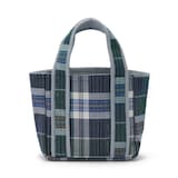 マドラスチェック　キルトバッグ　小