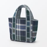 マドラスチェック　キルトバッグ　小