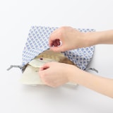 ブロックプリント　巾着　中