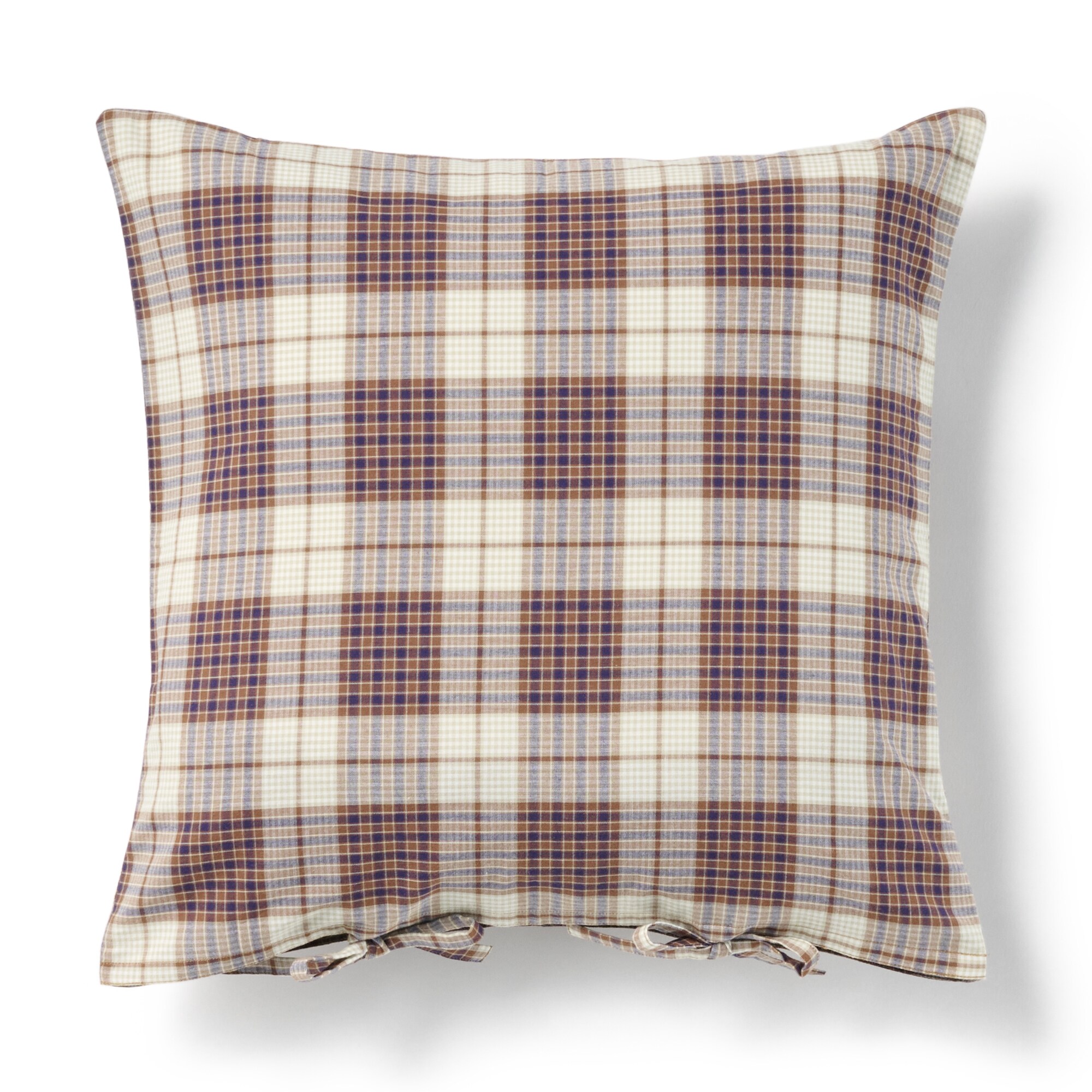 マドラスチェック　クッションカバー