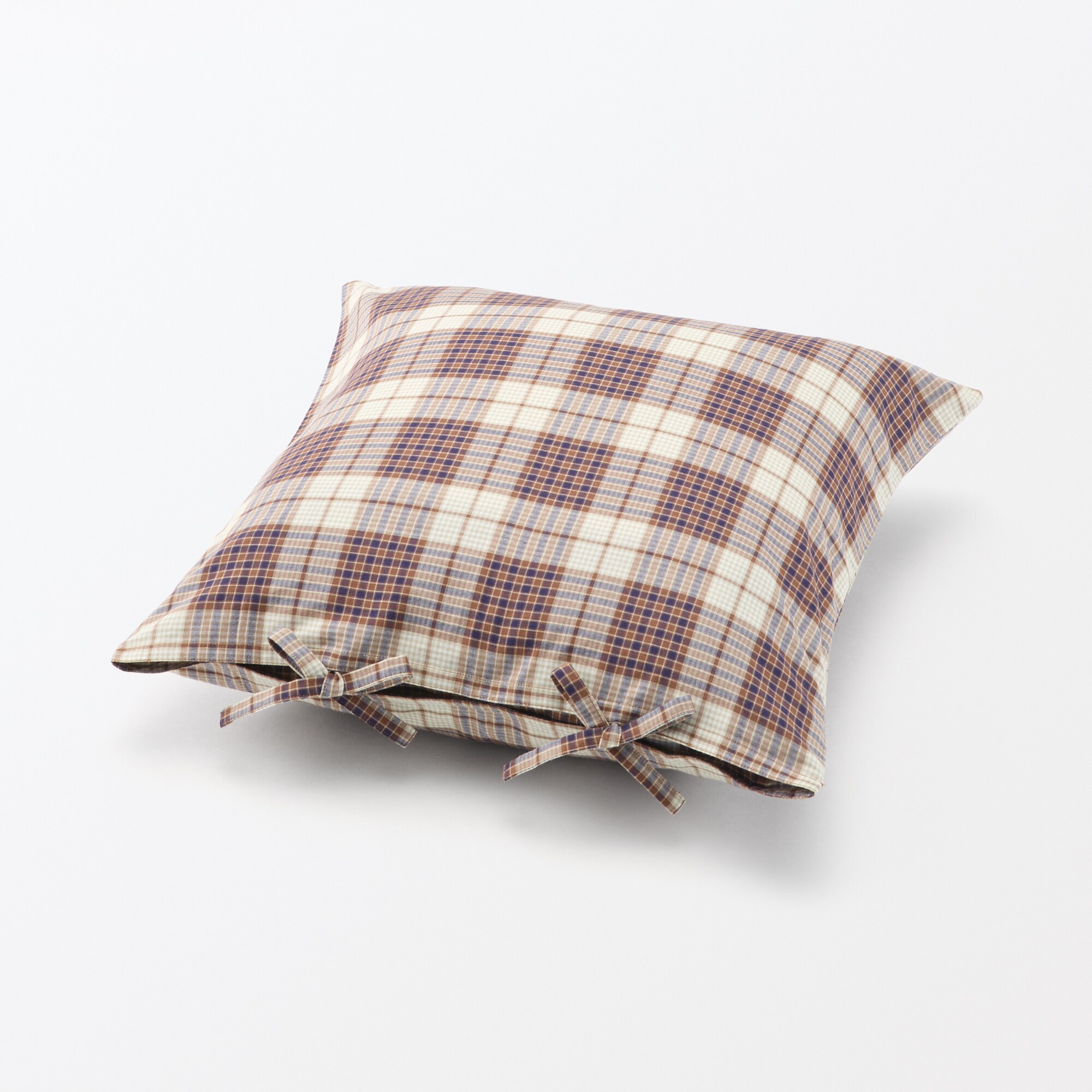 マドラスチェック　クッションカバー