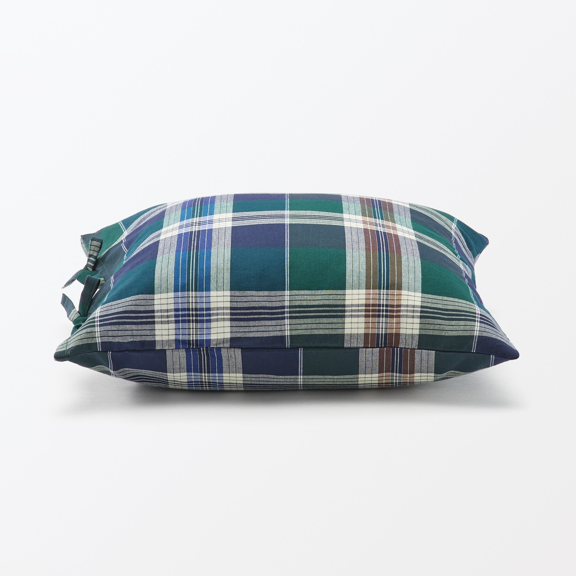 マドラスチェック　クッションカバー