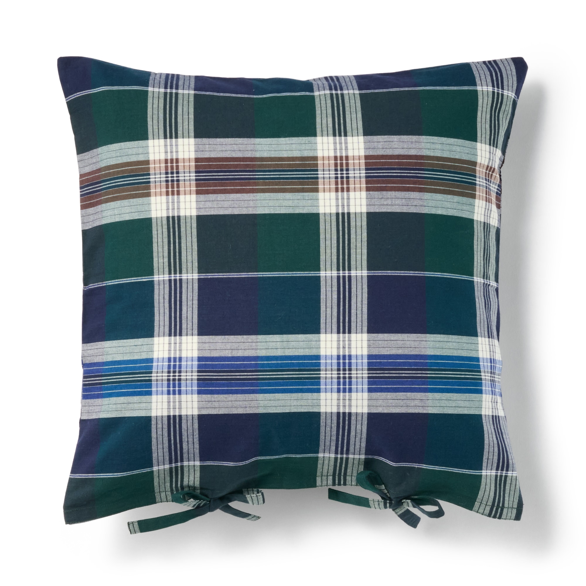 マドラスチェック　クッションカバー