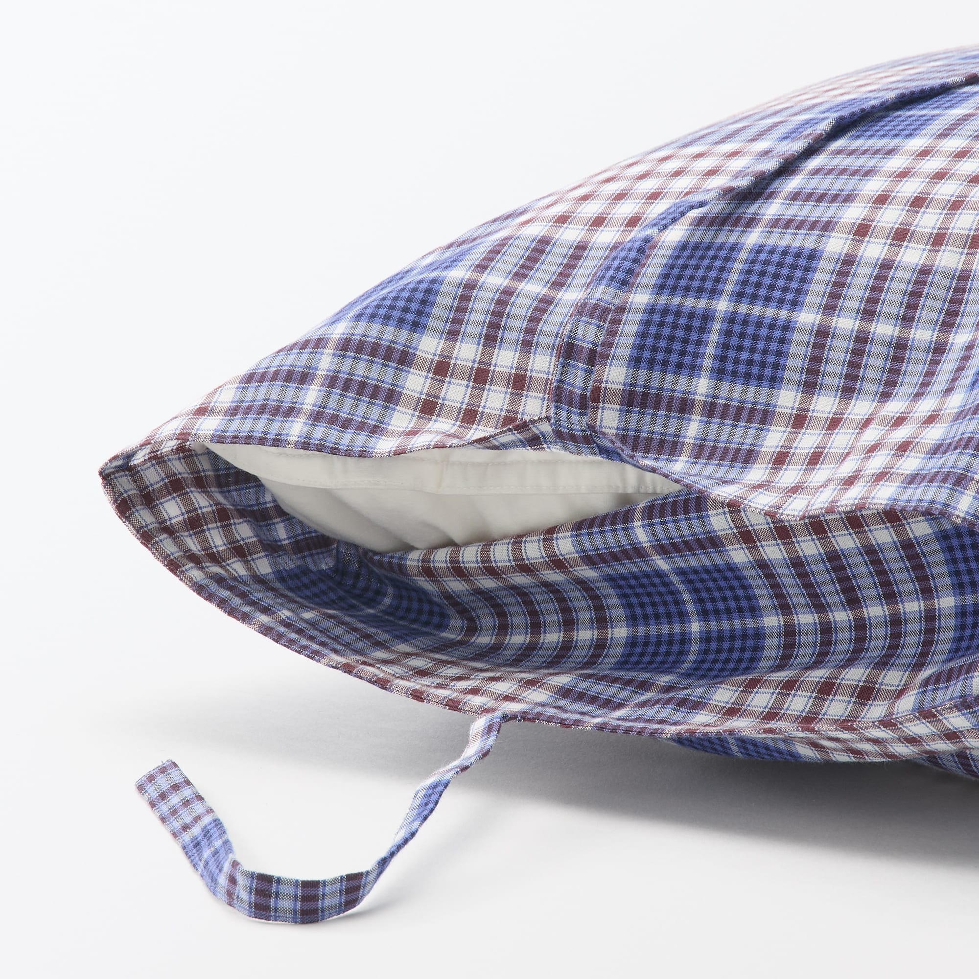 マドラスチェック　クッションカバー