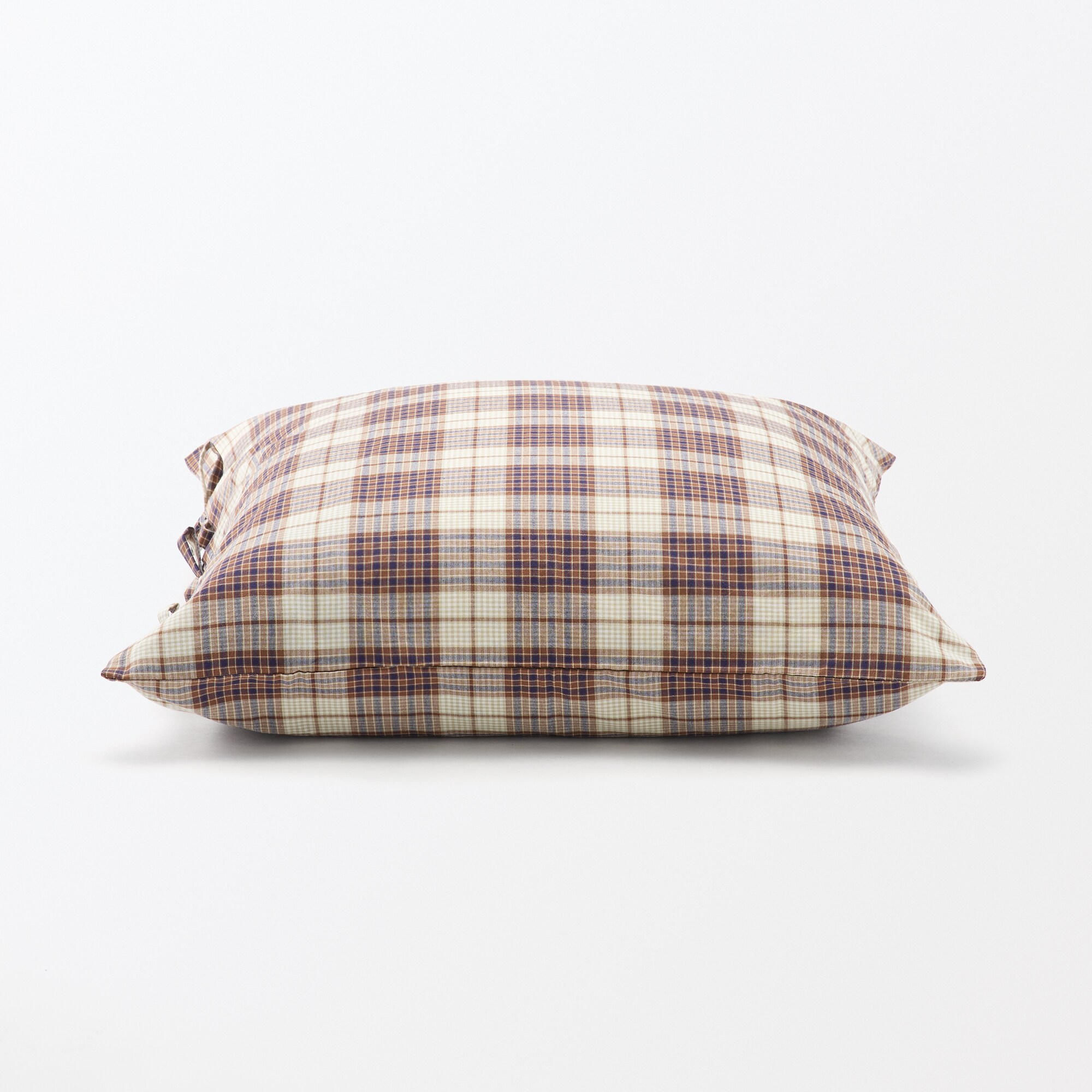 マドラスチェック　クッションカバー