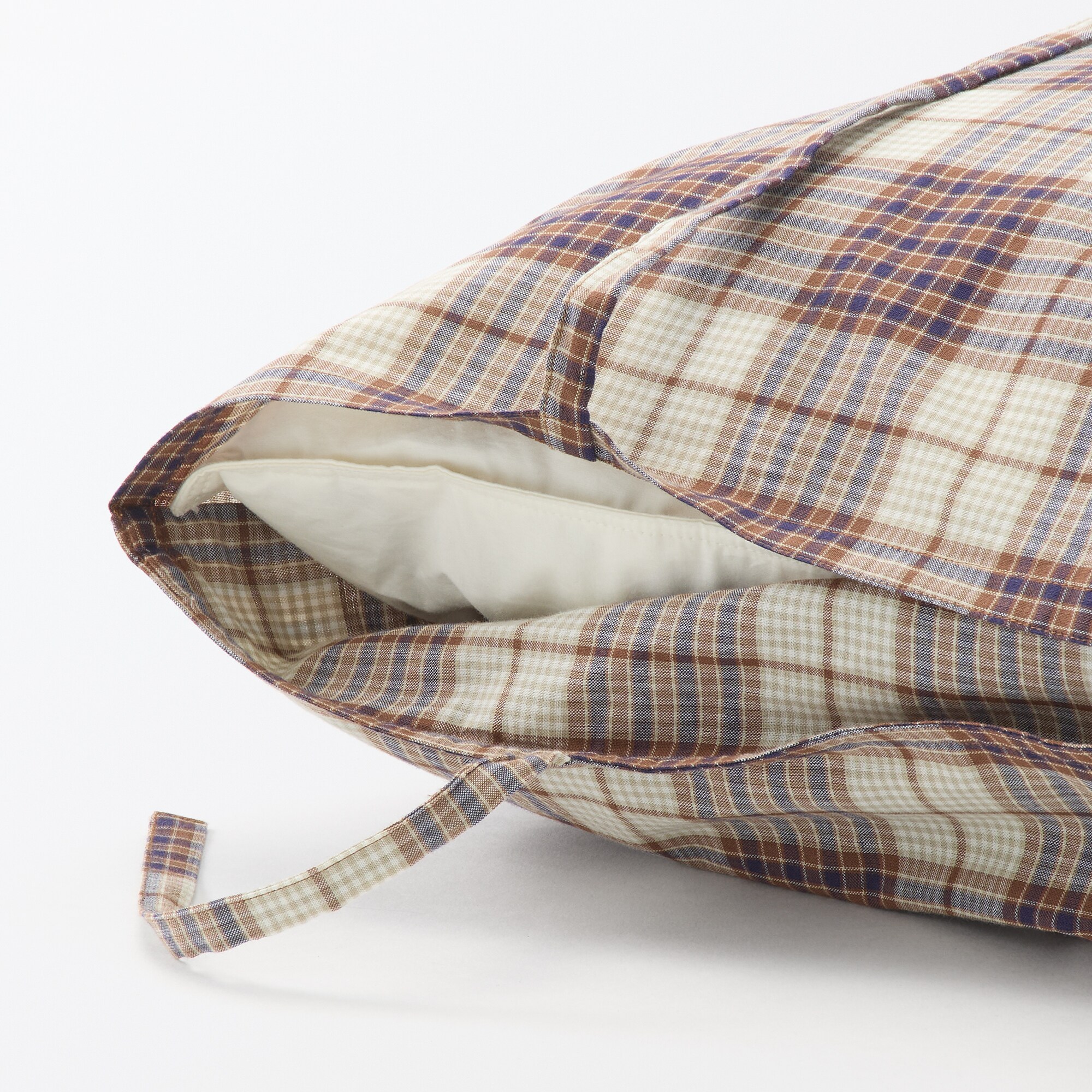 マドラスチェック　クッションカバー