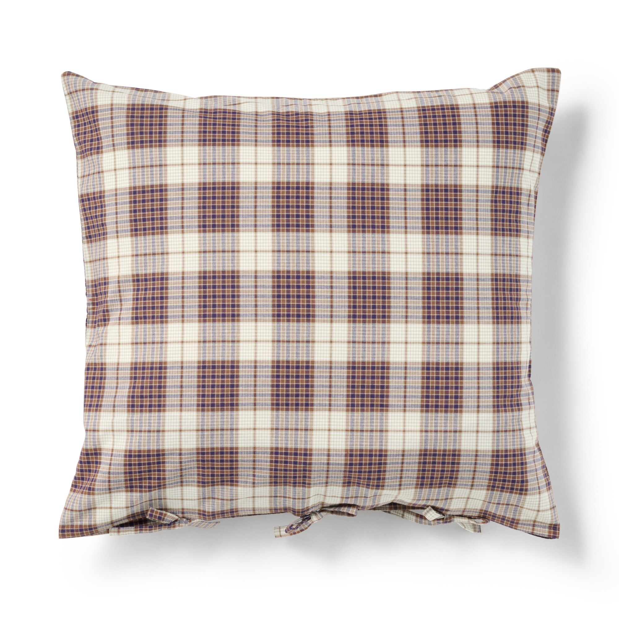 マドラスチェック　クッションカバー