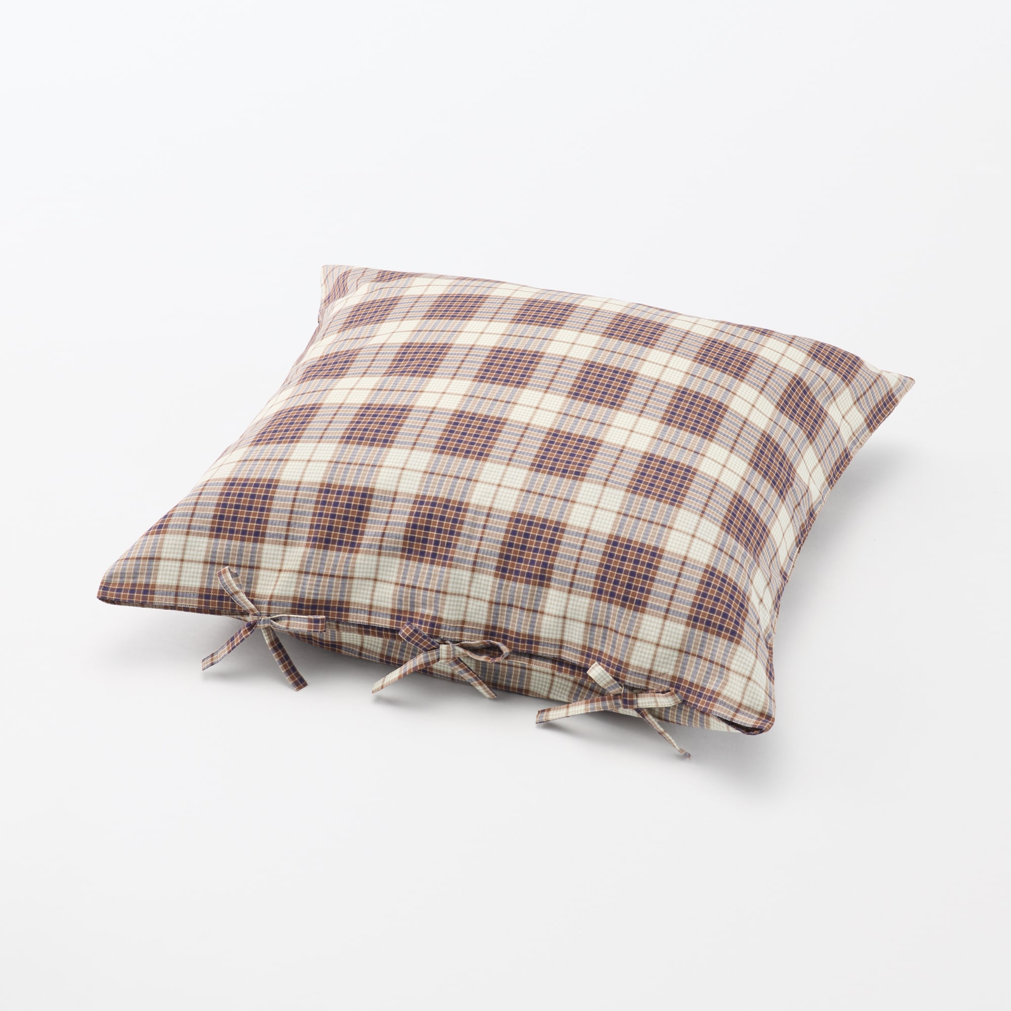 マドラスチェック　クッションカバー