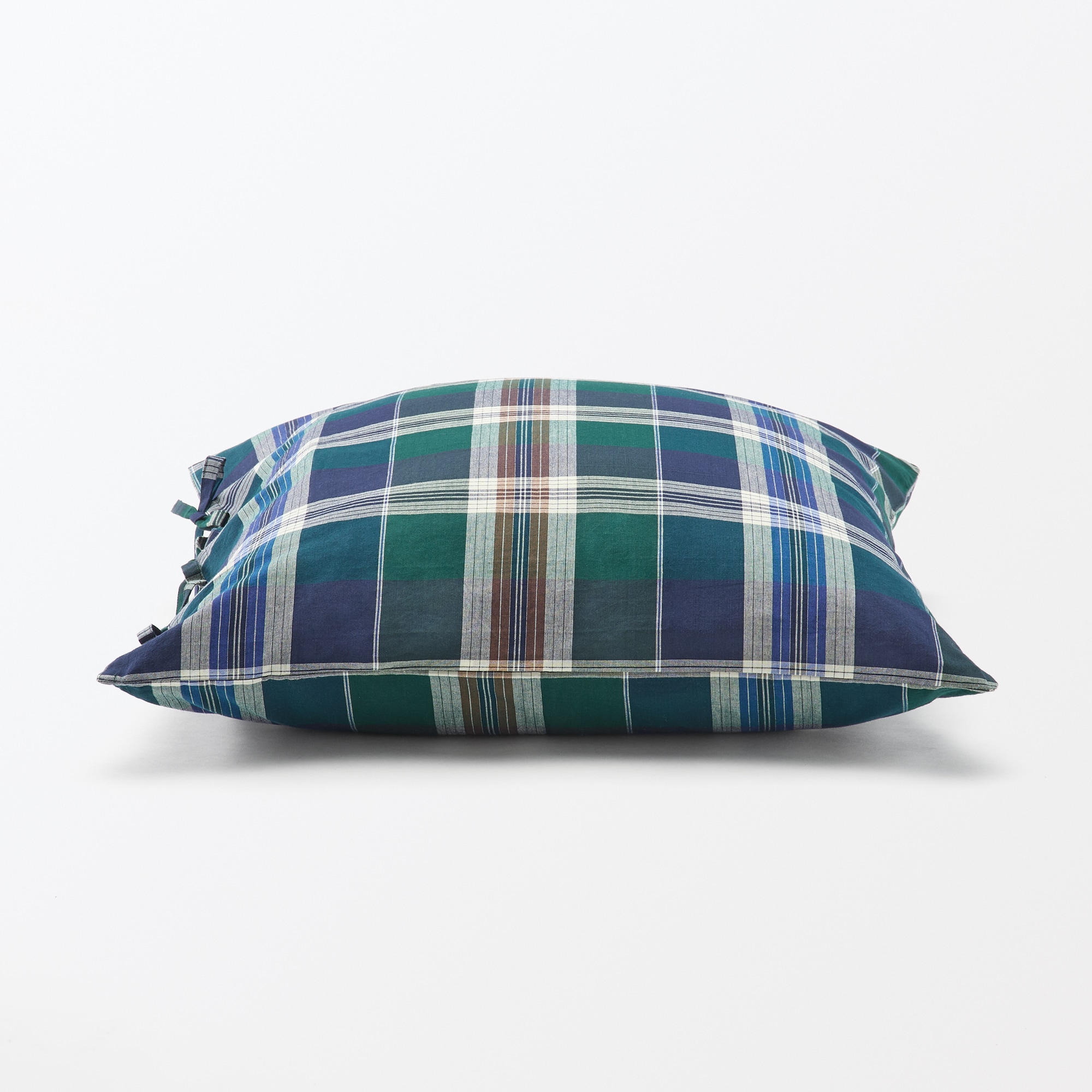 マドラスチェック　クッションカバー