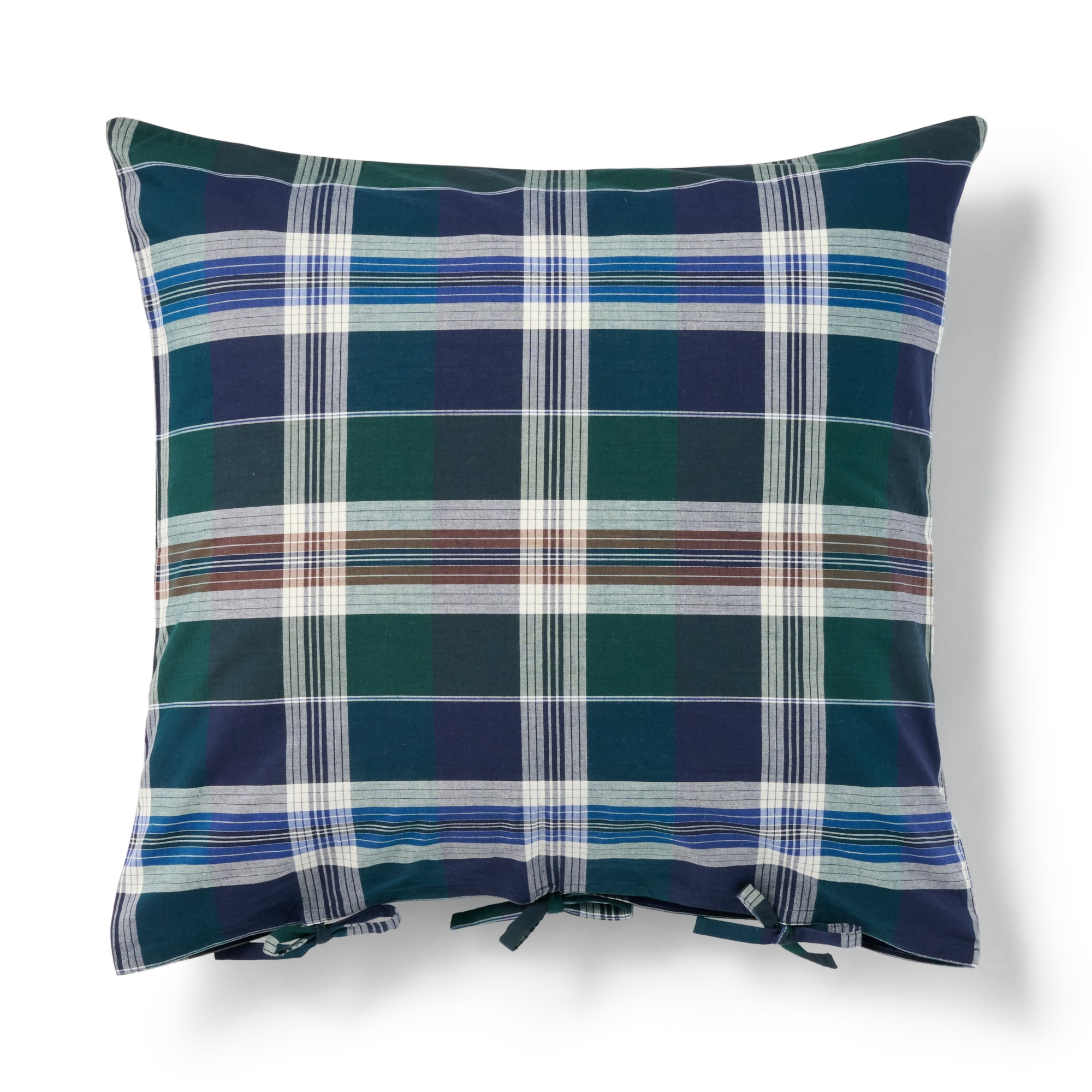 マドラスチェック　クッションカバー