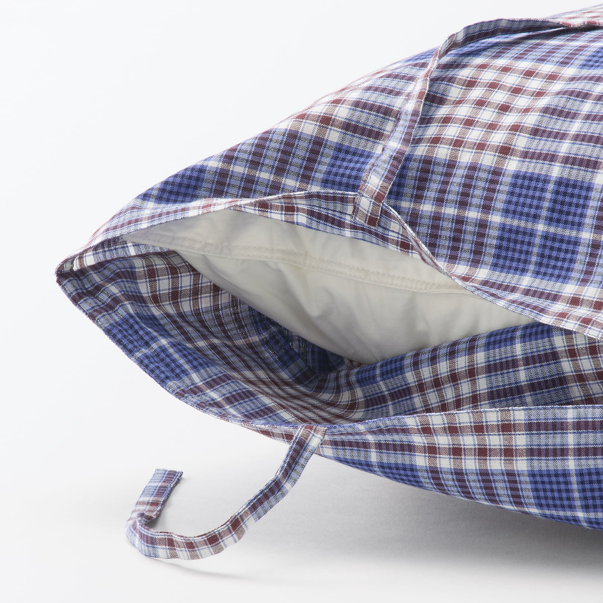 マドラスチェック　クッションカバー