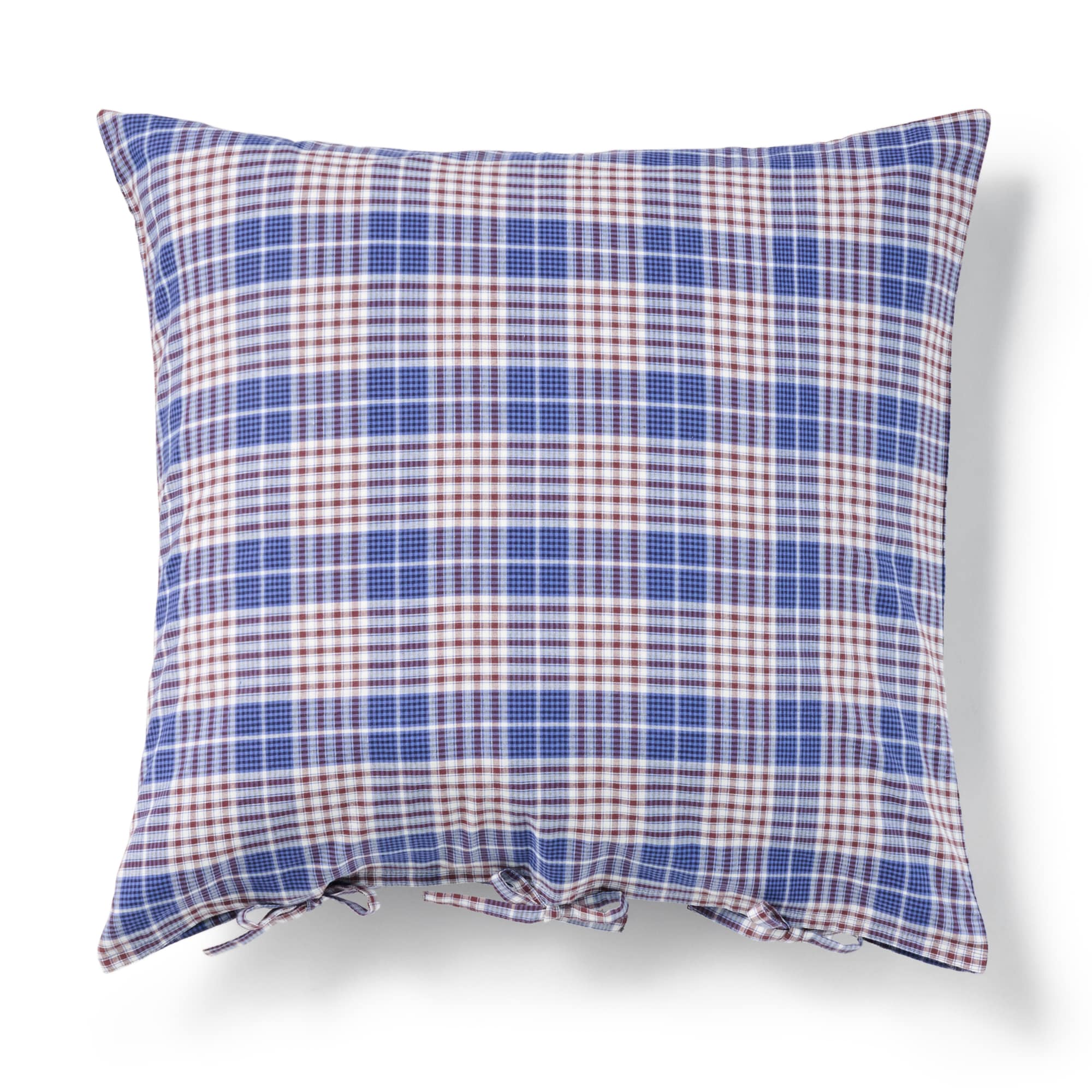 マドラスチェック　クッションカバー