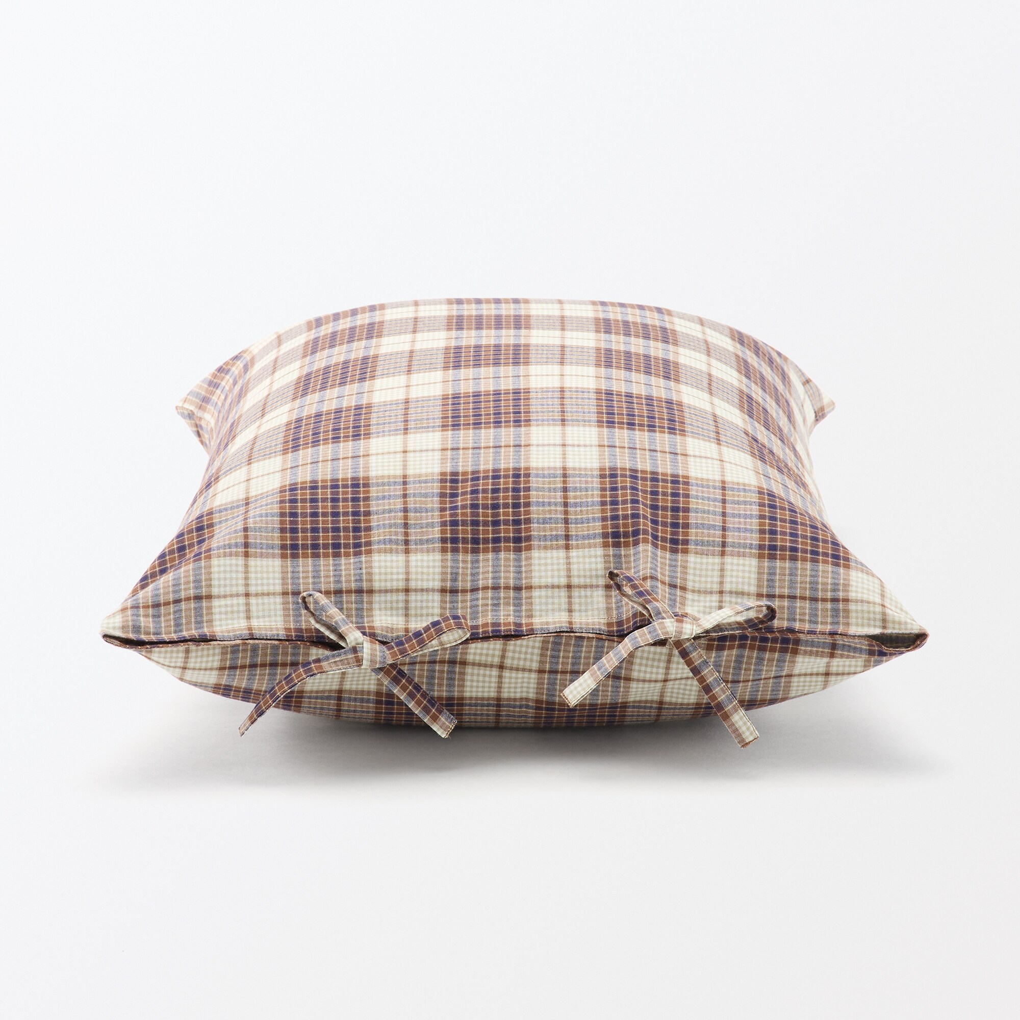 マドラスチェック　まくらカバー