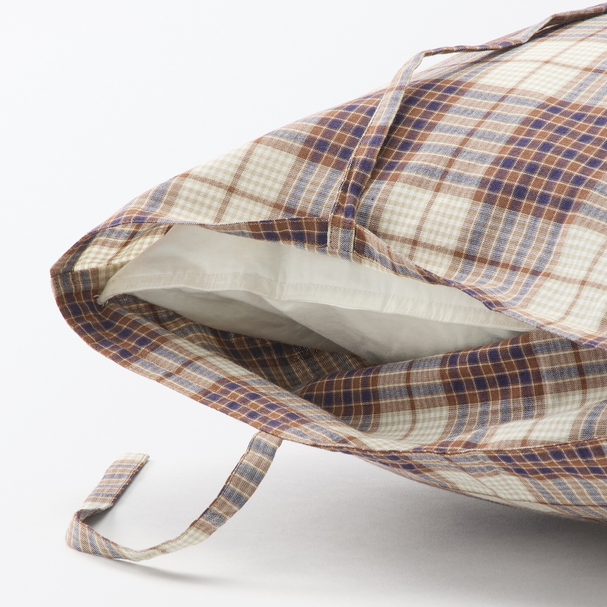 マドラスチェック　まくらカバー