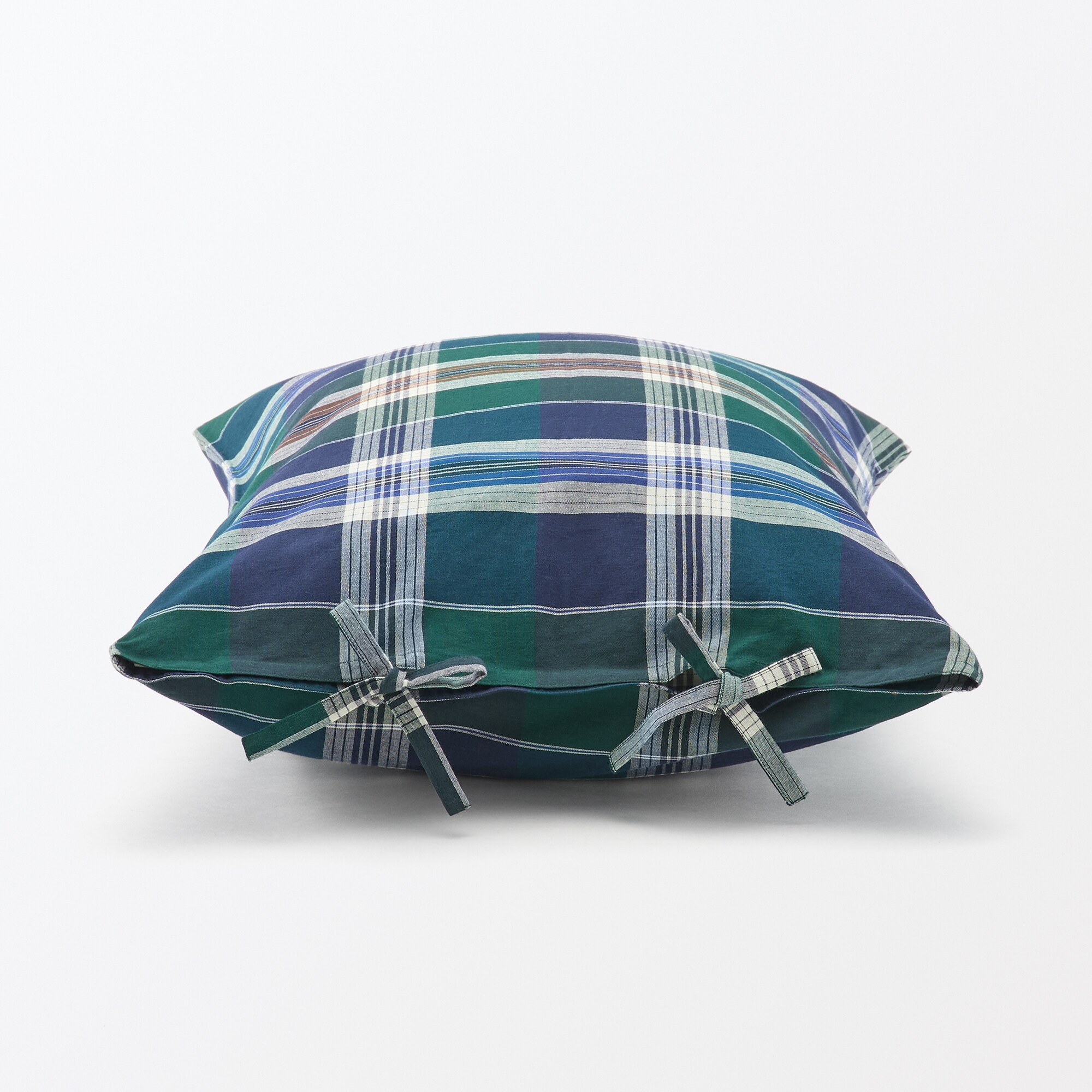 マドラスチェック　まくらカバー