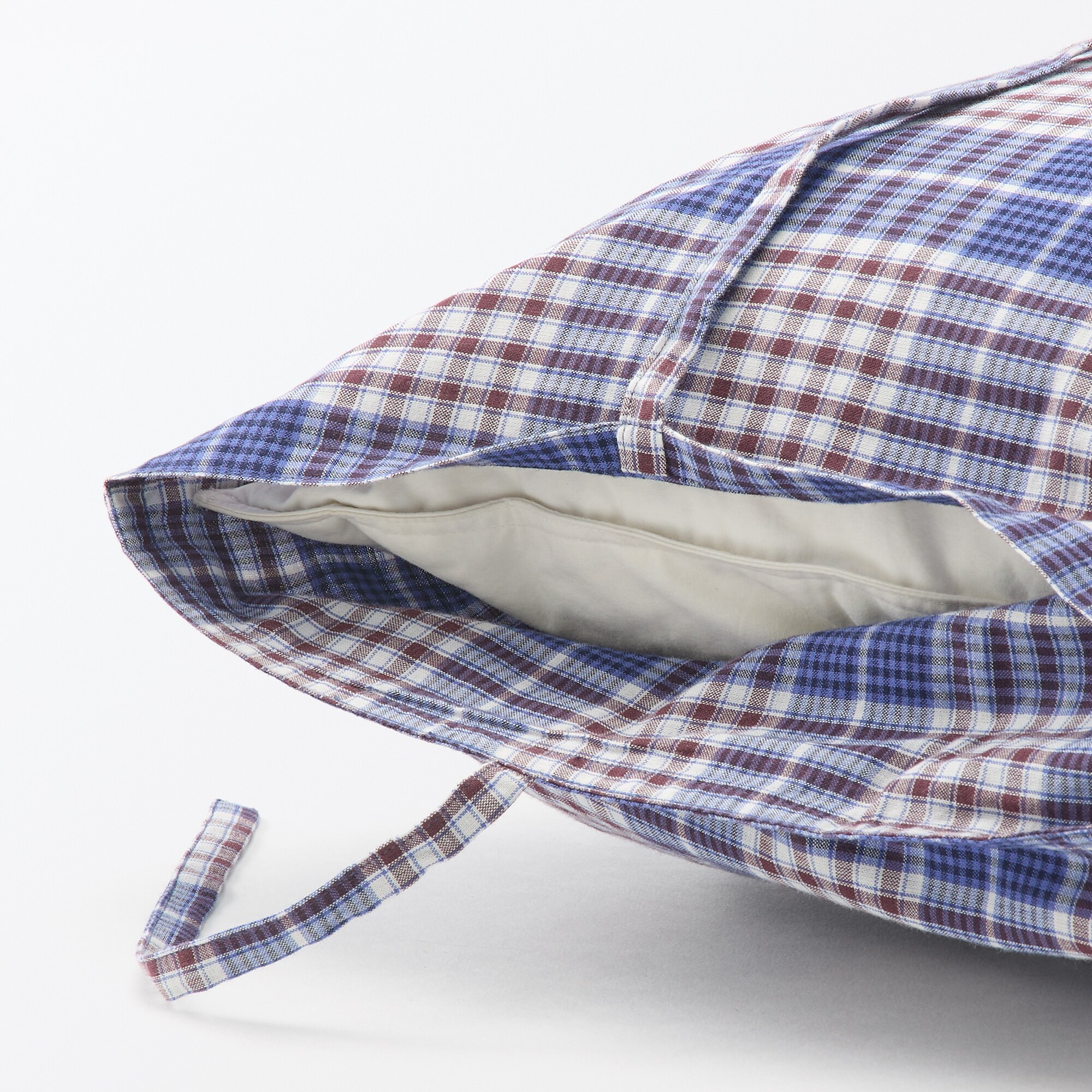 マドラスチェック　まくらカバー