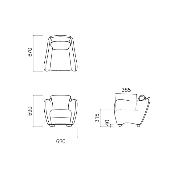 IDEE］MINI MILLER ARM CHAIR BOUCLE