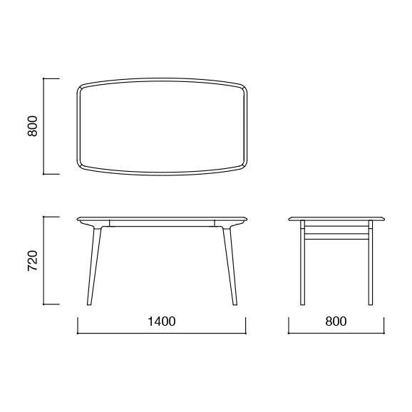 MUJI 無印良品　Iki dining table 1400 IDEE］セット IKI DININGTABLE