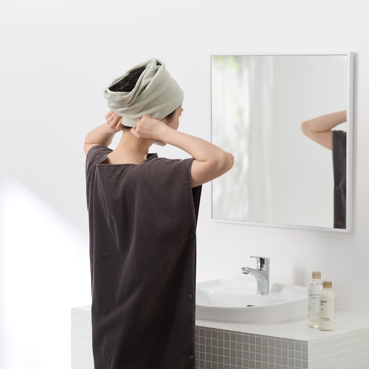 バスタオルポンチョ