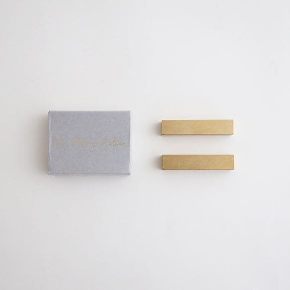 ［ＩＤＥＥ］ａｃｔｕｅｌ　ｍｅｔａｌ　真鍮箸置き　ショート　ペア