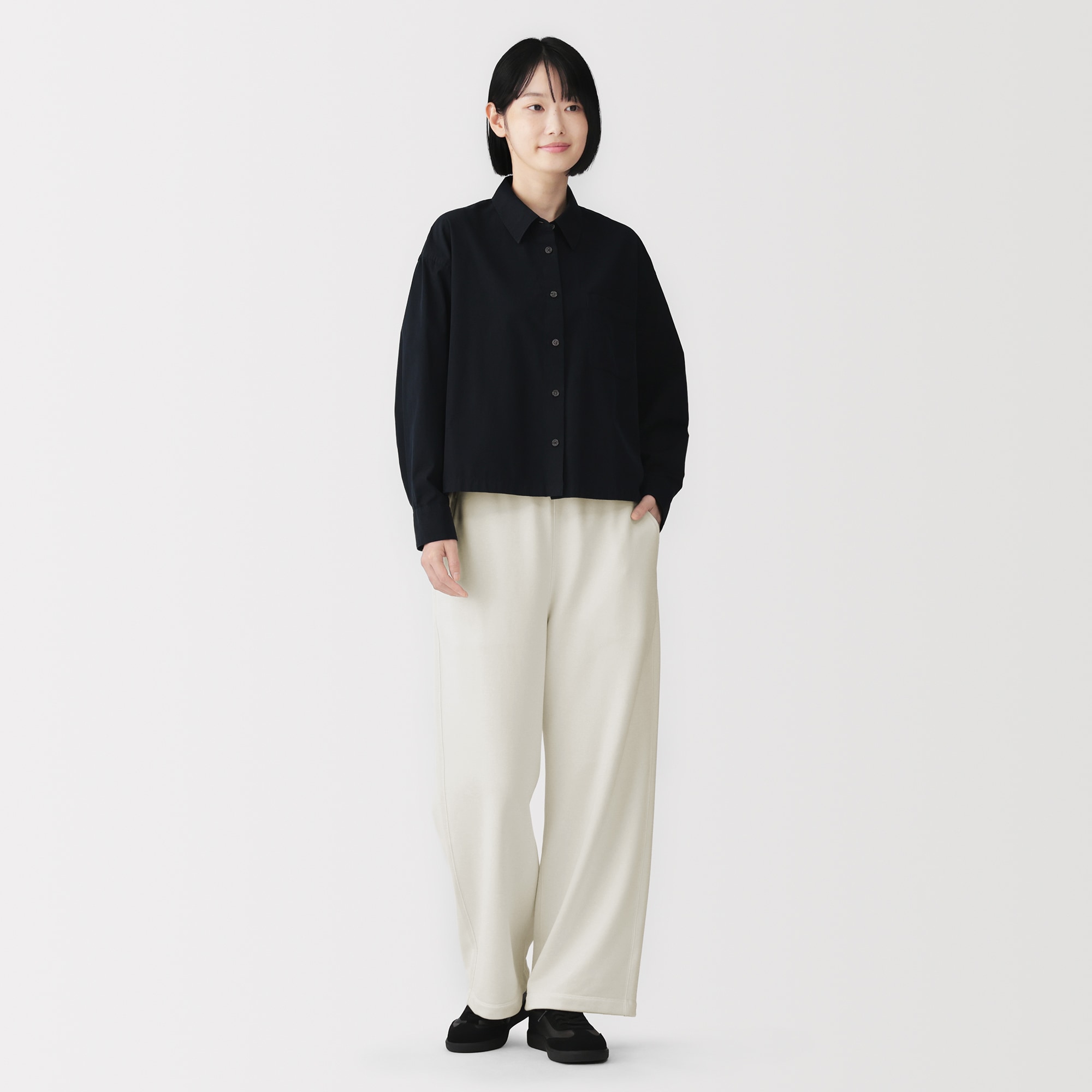 婦人　裏毛スウェットワイドパンツ