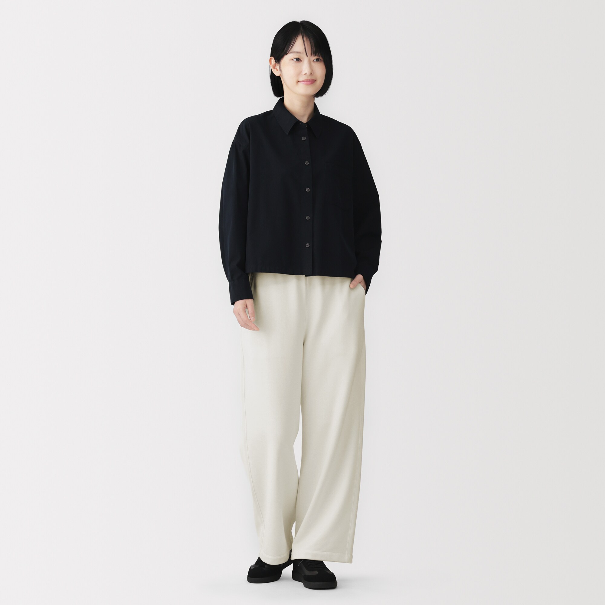 婦人　裏毛スウェットワイドパンツ