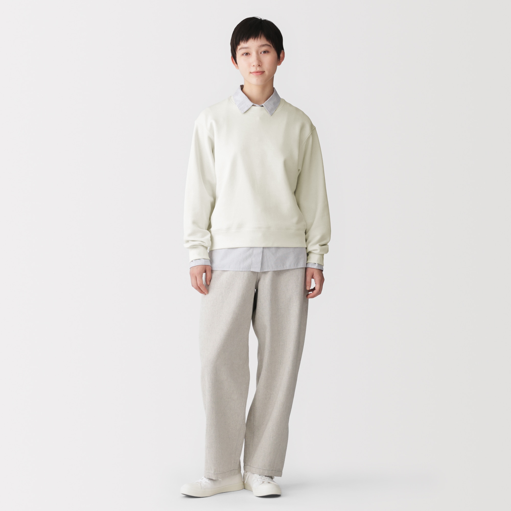 婦人　裏毛スウェットプルオーバー