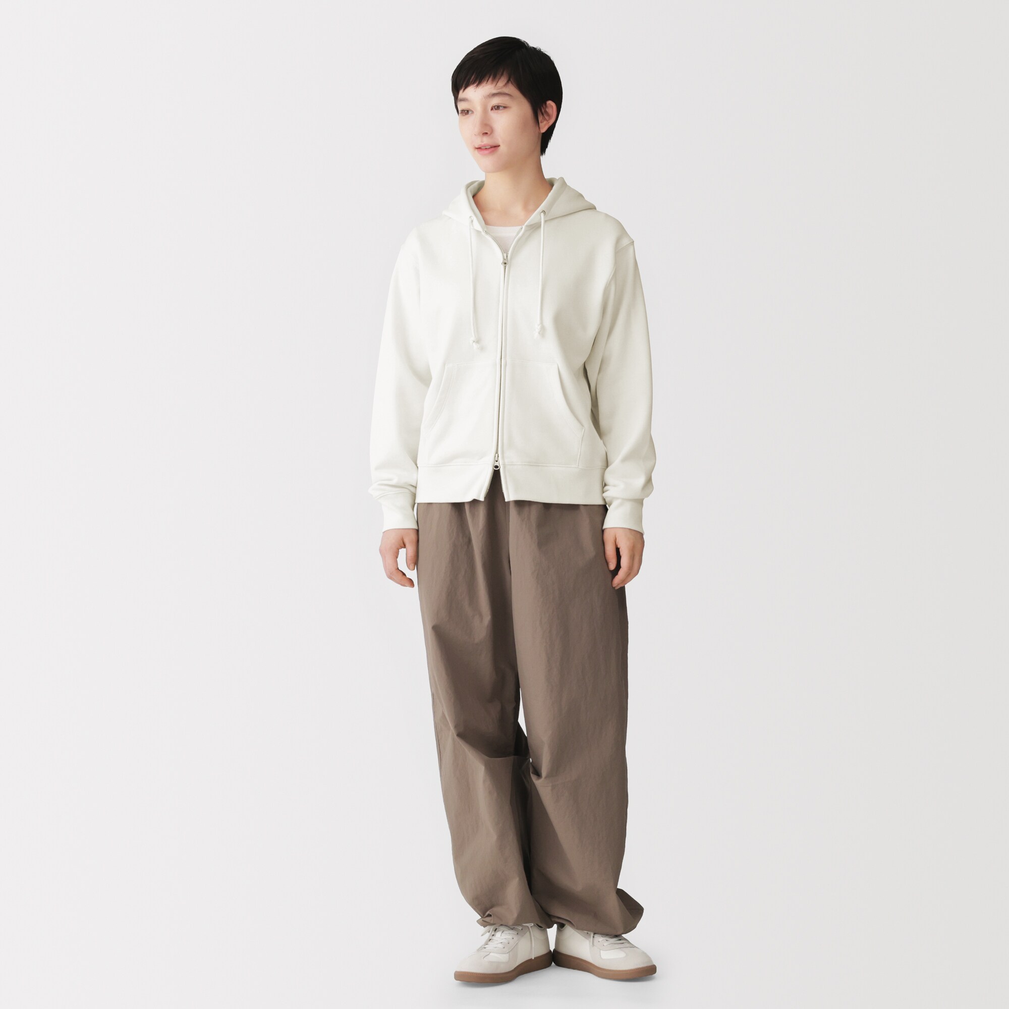 婦人　裏毛スウェットフルジップパーカ