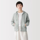 婦人　裏毛スウェットフルジップパーカ