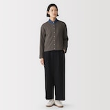 婦人　裏毛スウェットカーディガン