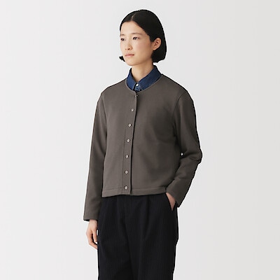 【８月下旬発売予定】婦人　裏毛スウェットカーディガン