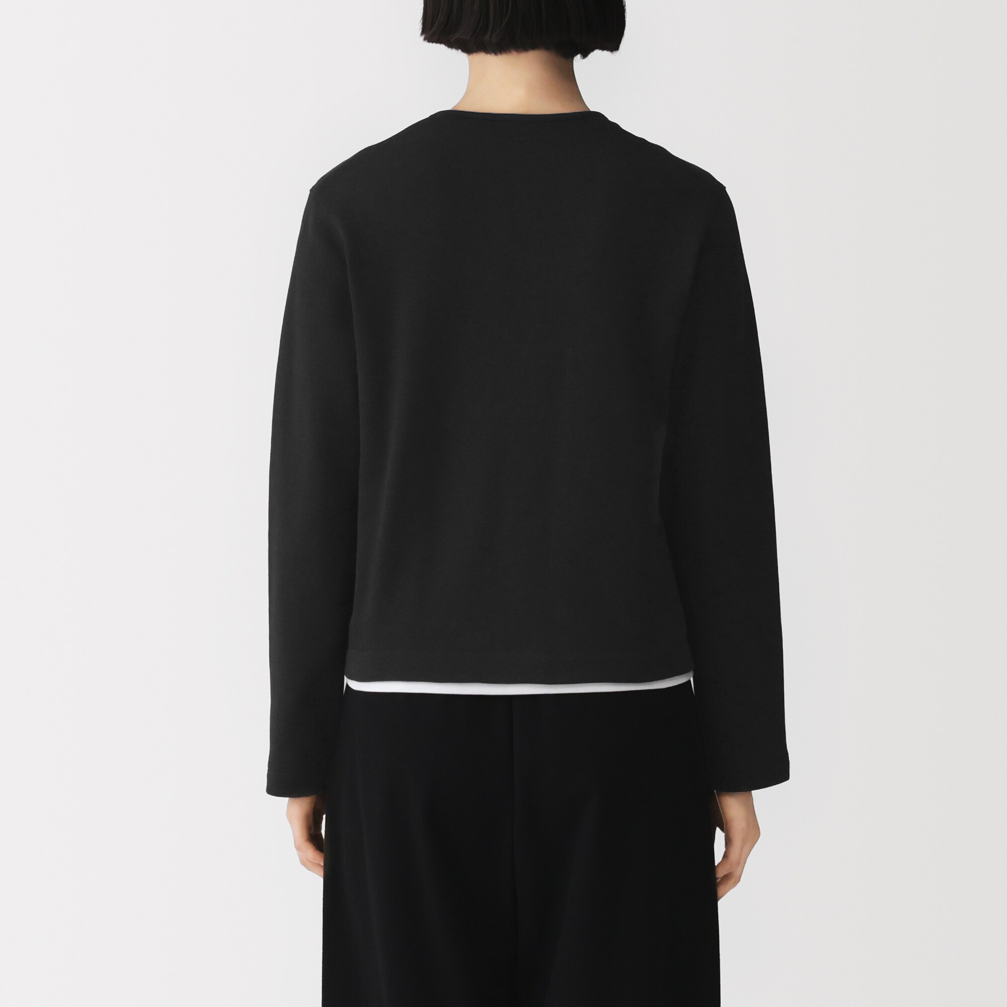 婦人　裏毛スウェットカーディガン