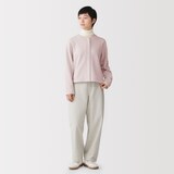 婦人　裏毛スウェットカーディガン