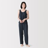 婦人　なめらかサテンフレアタンクトップ