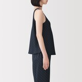 婦人　なめらかサテンフレアタンクトップ