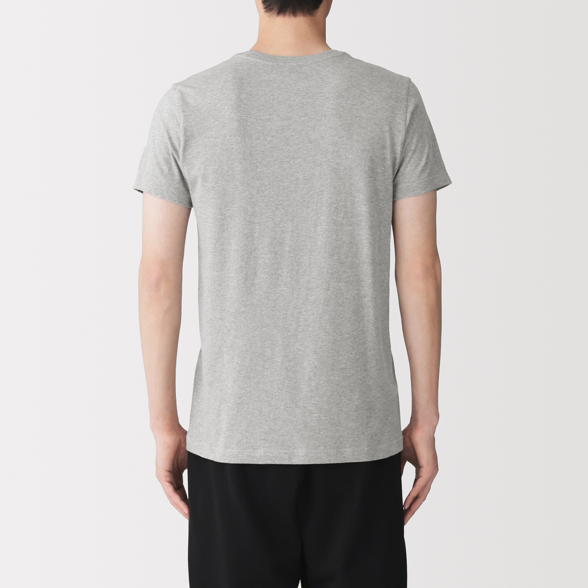 紳士　脇に縫い目のない　２枚組　クルーネック半袖Ｔシャツ