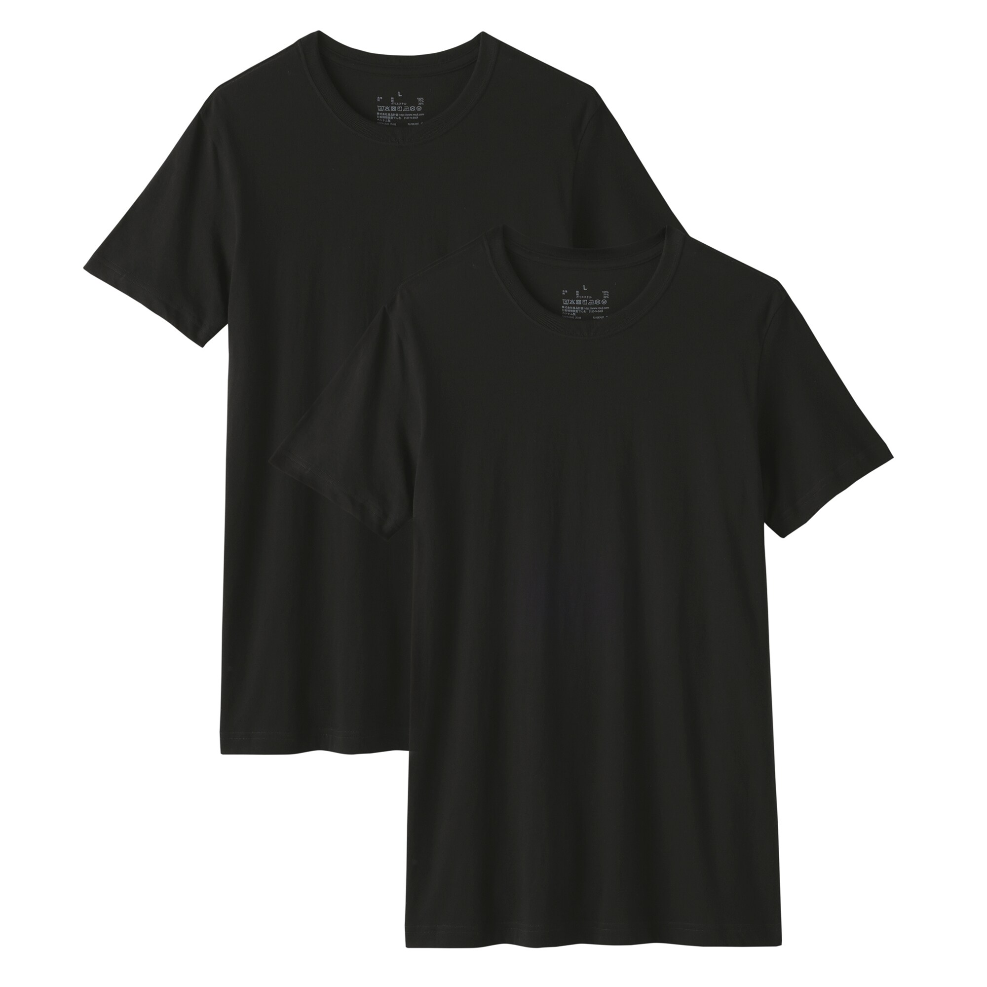 紳士　脇に縫い目のない　２枚組　クルーネック半袖Ｔシャツ