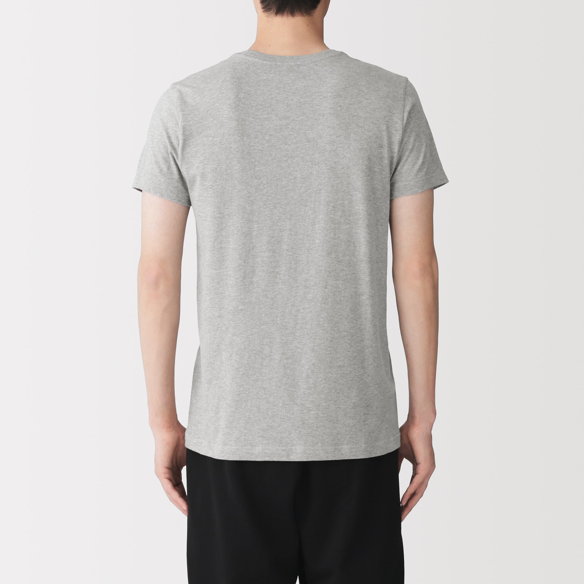 紳士　脇に縫い目のない　２枚組　クルーネック半袖Ｔシャツ