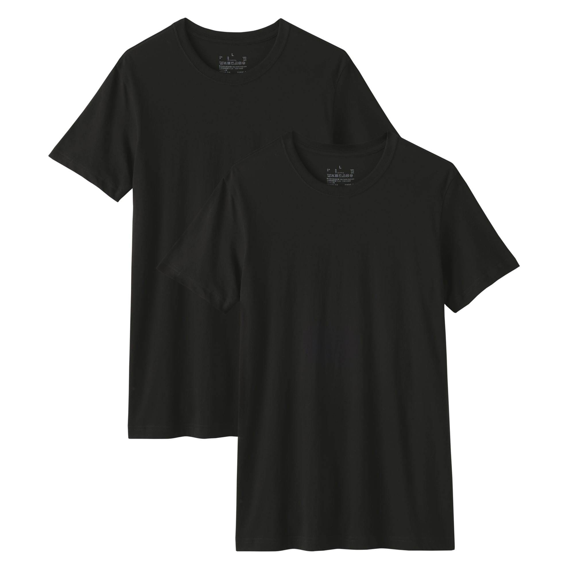 紳士　脇に縫い目のない　２枚組　クルーネック半袖Ｔシャツ