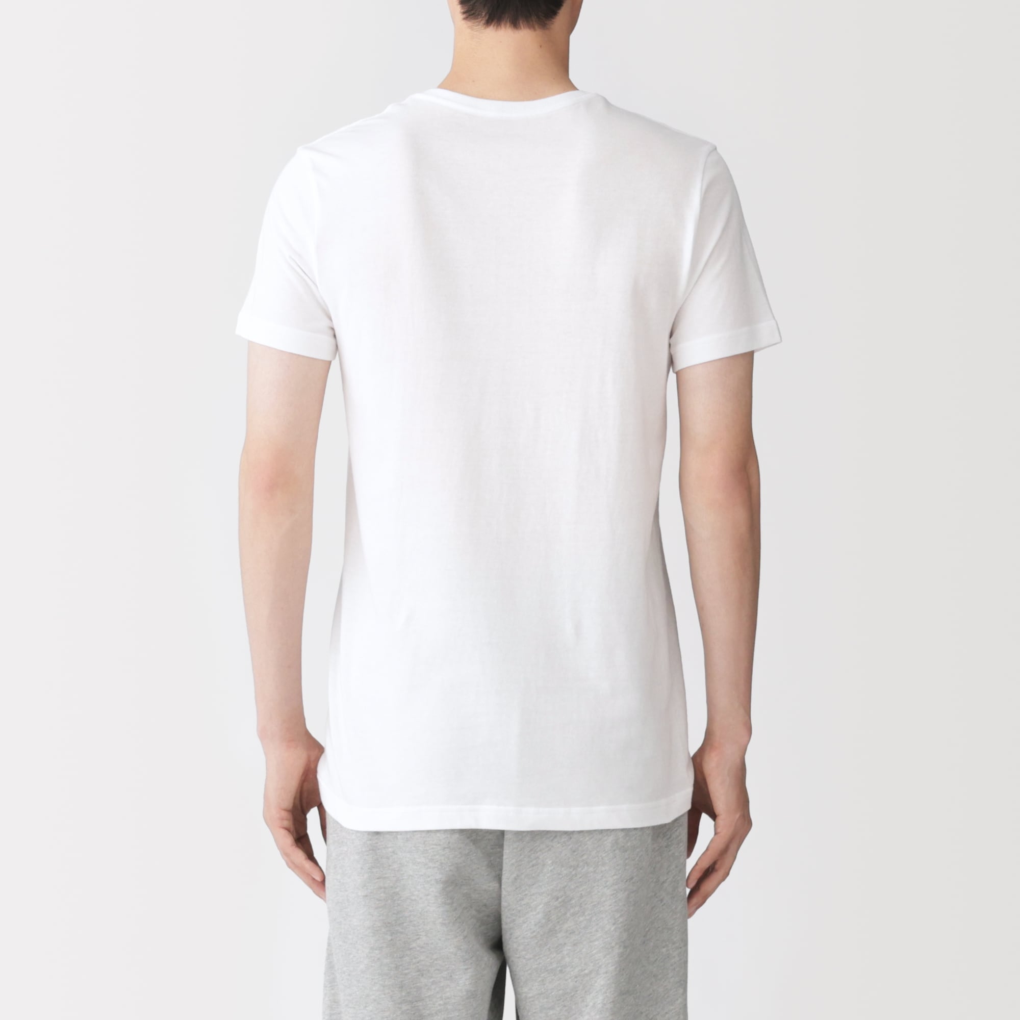 紳士　脇に縫い目のない　２枚組　Ｖネック半袖Ｔシャツ