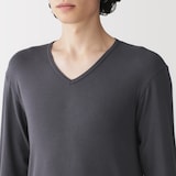 紳士　あったか綿　Ｖネック長袖Ｔシャツ