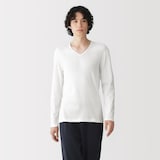 紳士　あったか綿　Ｖネック長袖Ｔシャツ