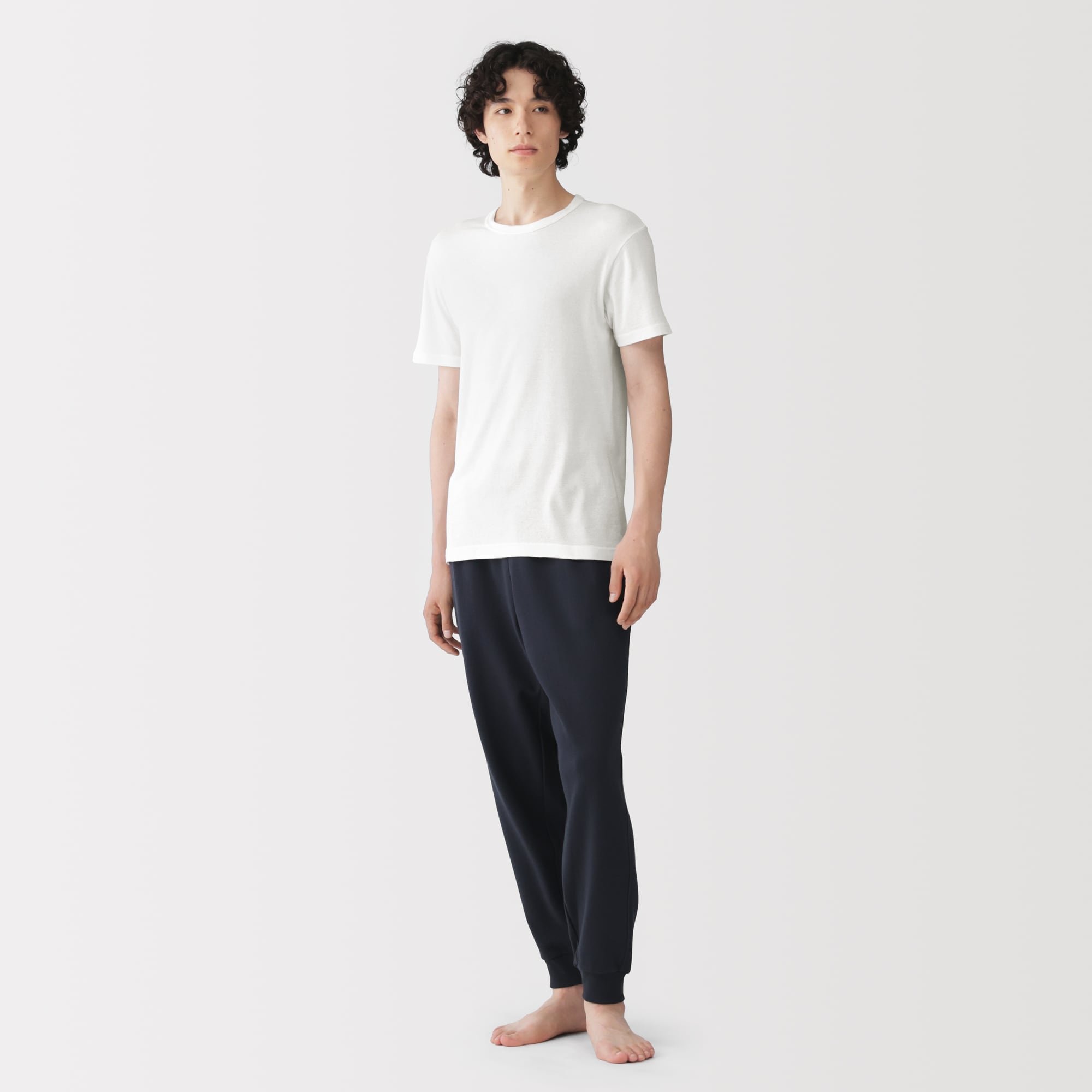紳士　あったか綿　クルーネック半袖Ｔシャツ
