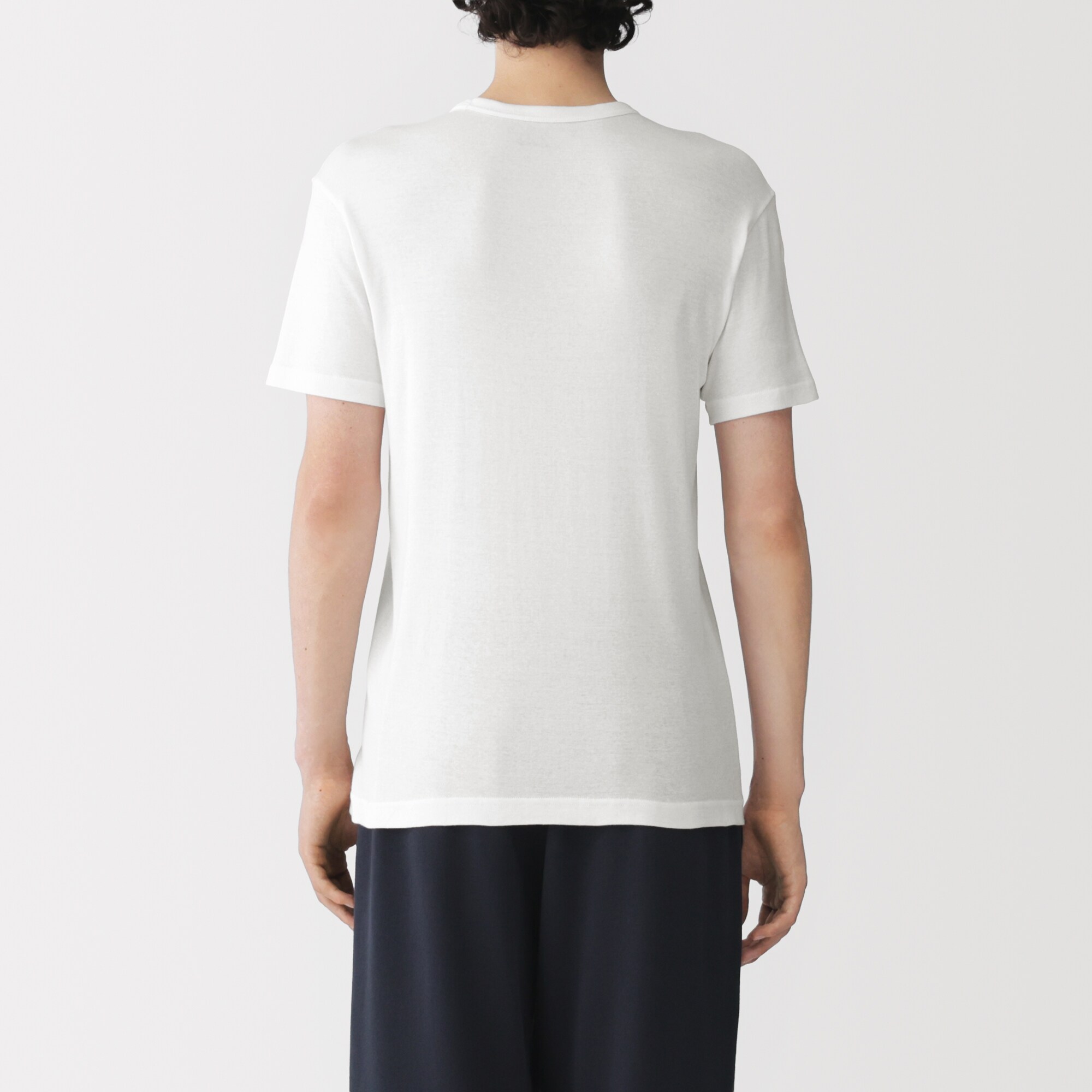 紳士　あったか綿　クルーネック半袖Ｔシャツ