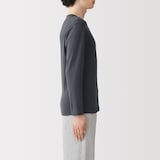 紳士　あったか綿　クルーネック長袖Ｔシャツ