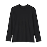 紳士　あったか綿　クルーネック長袖Ｔシャツ