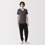 紳士　あったか綿　Ｖネック半袖Ｔシャツ