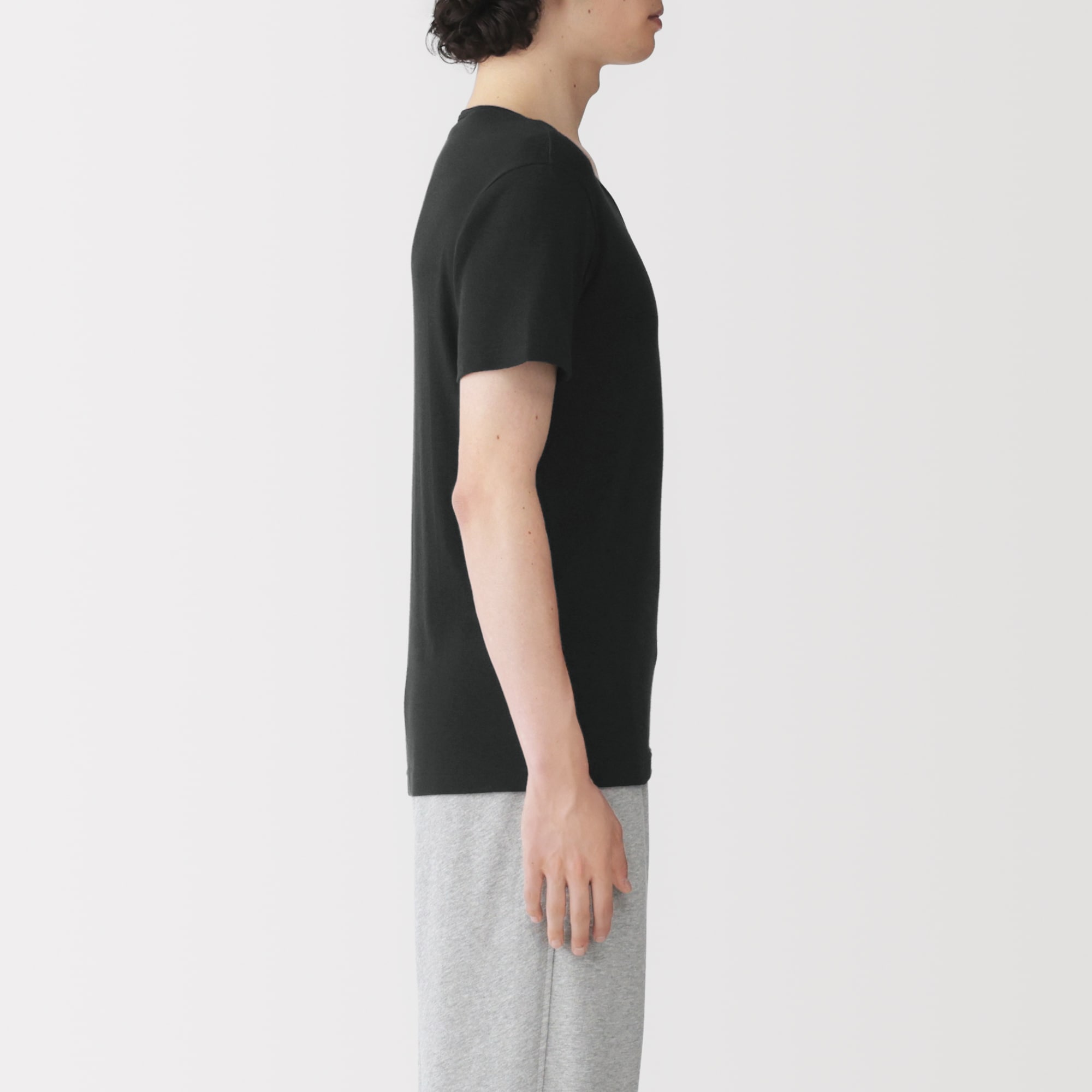 紳士　あったか綿　Ｖネック半袖Ｔシャツ