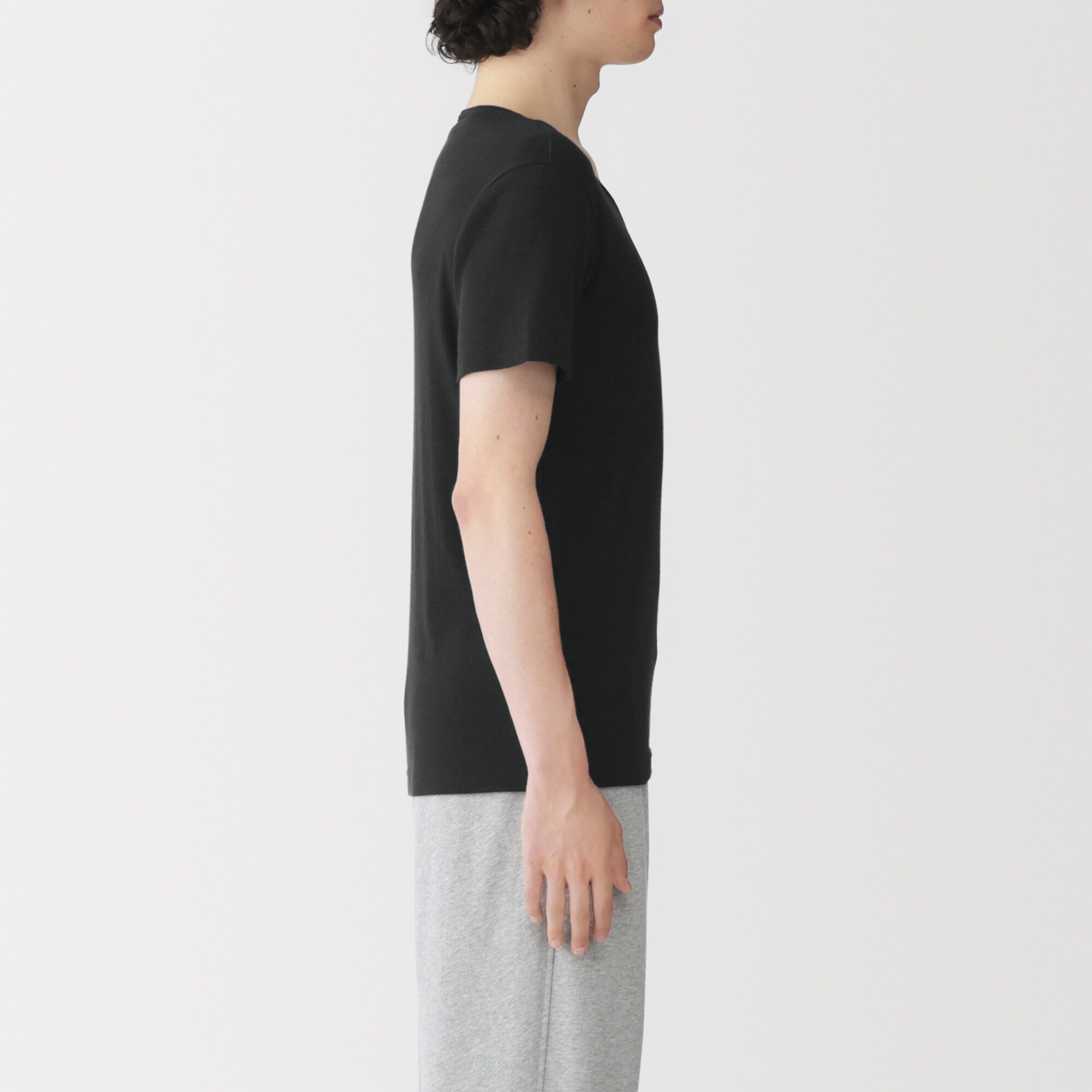 紳士　あったか綿　Ｖネック半袖Ｔシャツ