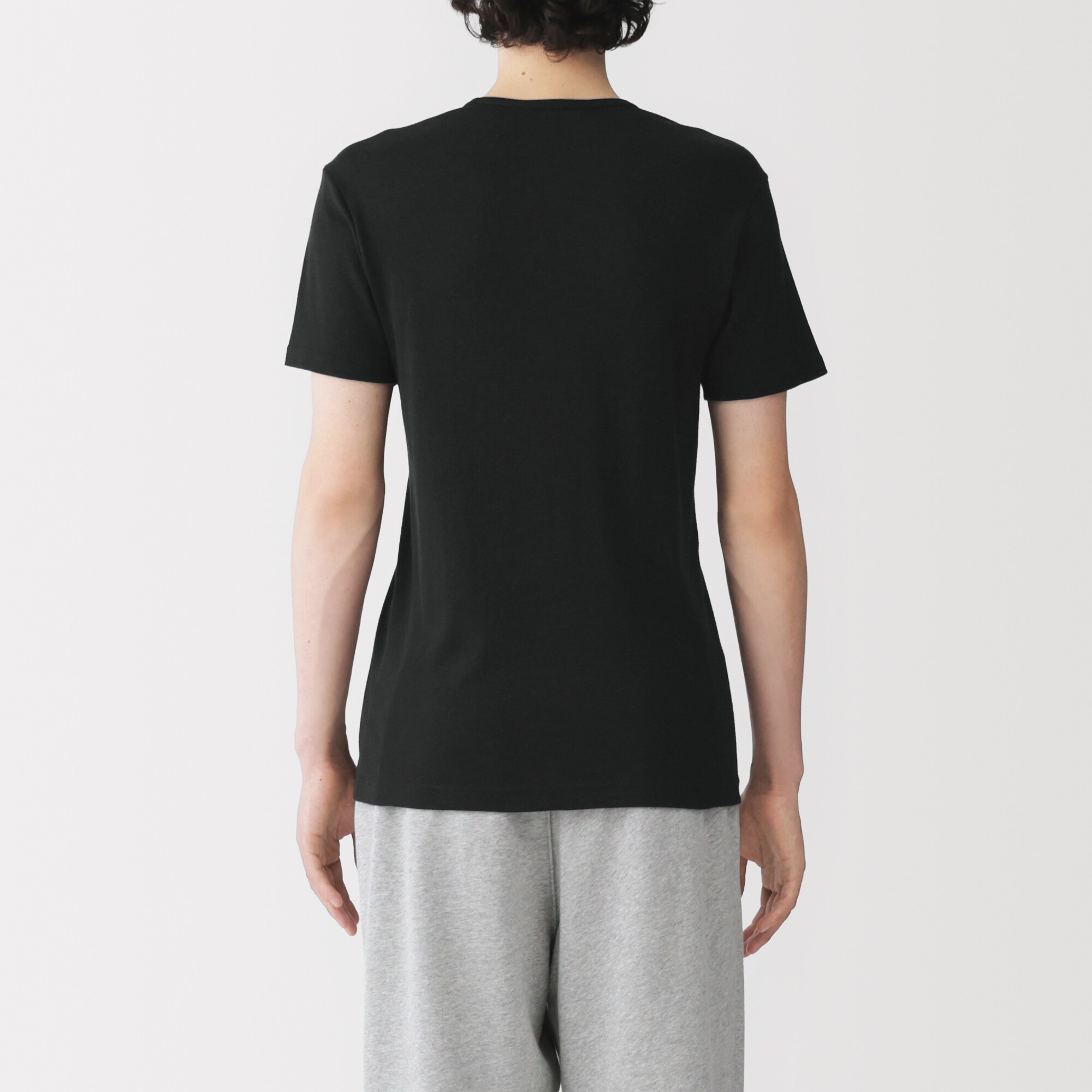 紳士　あったか綿　Ｖネック半袖Ｔシャツ